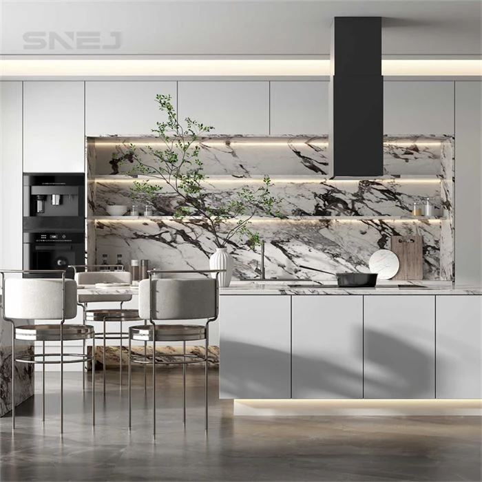 White Modern Dining Hutch Cabinet